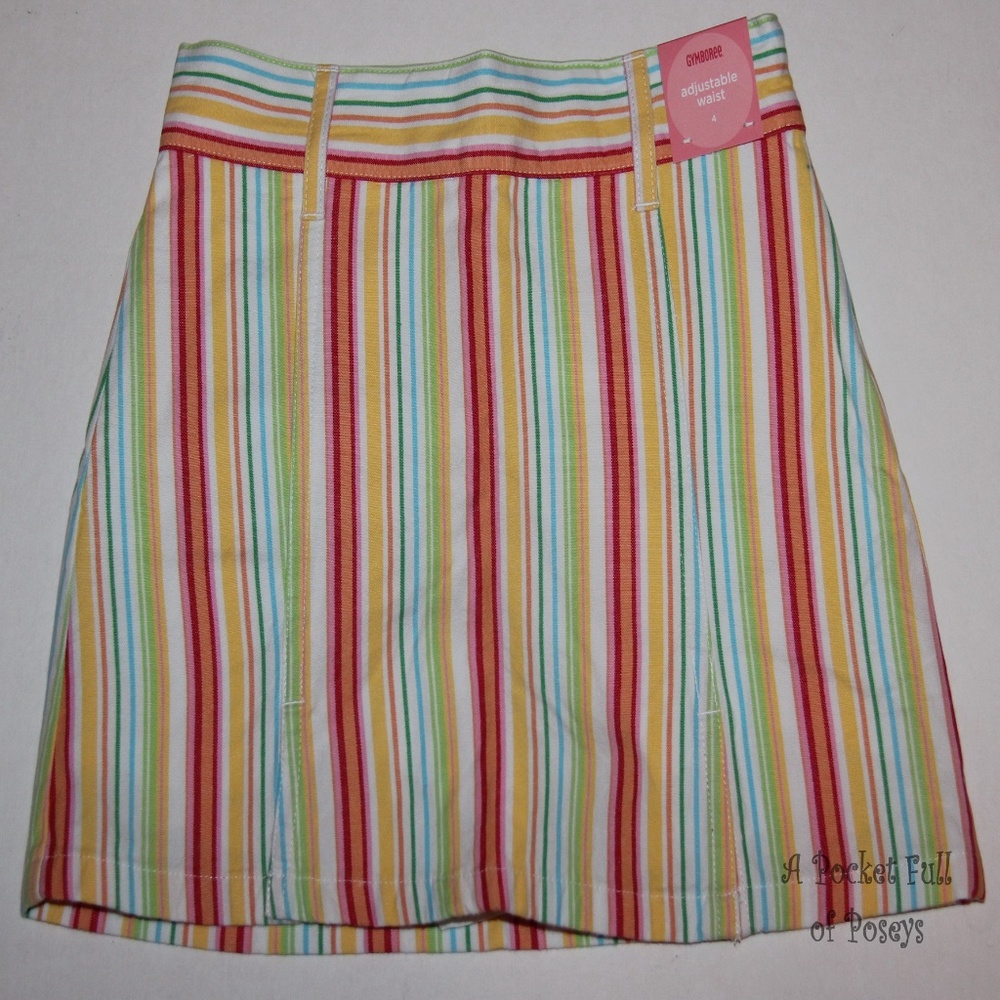 Tutti Fruity Gymboree Skort Multi Color Stripe NWT